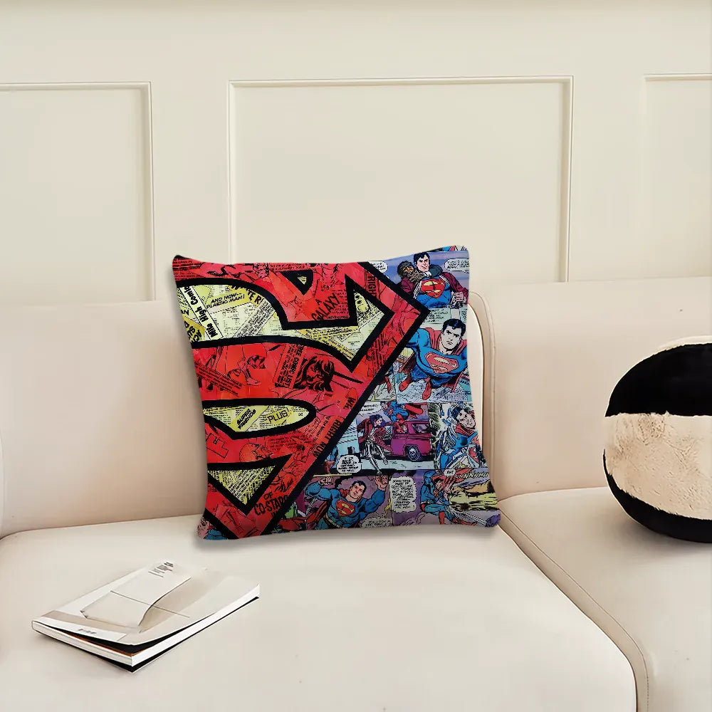 Design Comics / 66x66CM(26x26in) Coussin Superman – Design Comics Coloré