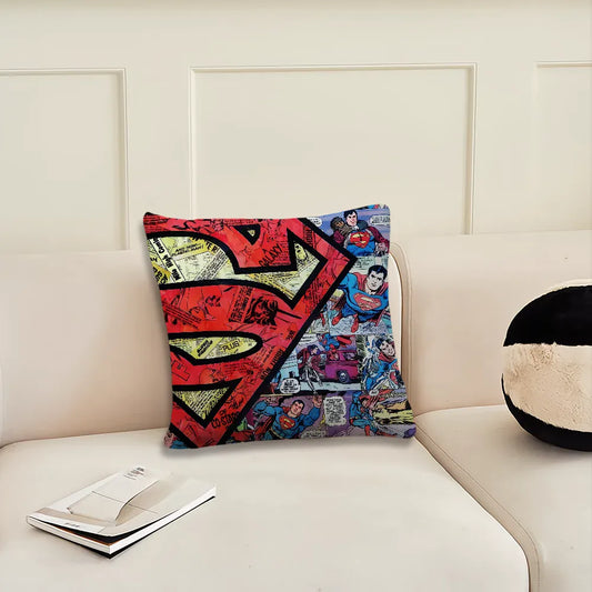 Design Comics / 66x66CM(26x26in) Coussin Superman – Design Comics Coloré