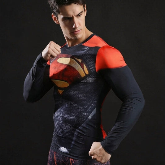Élite Krypton / 100 T-Shirt Compression Superman Manches Longues – Élite Krypton