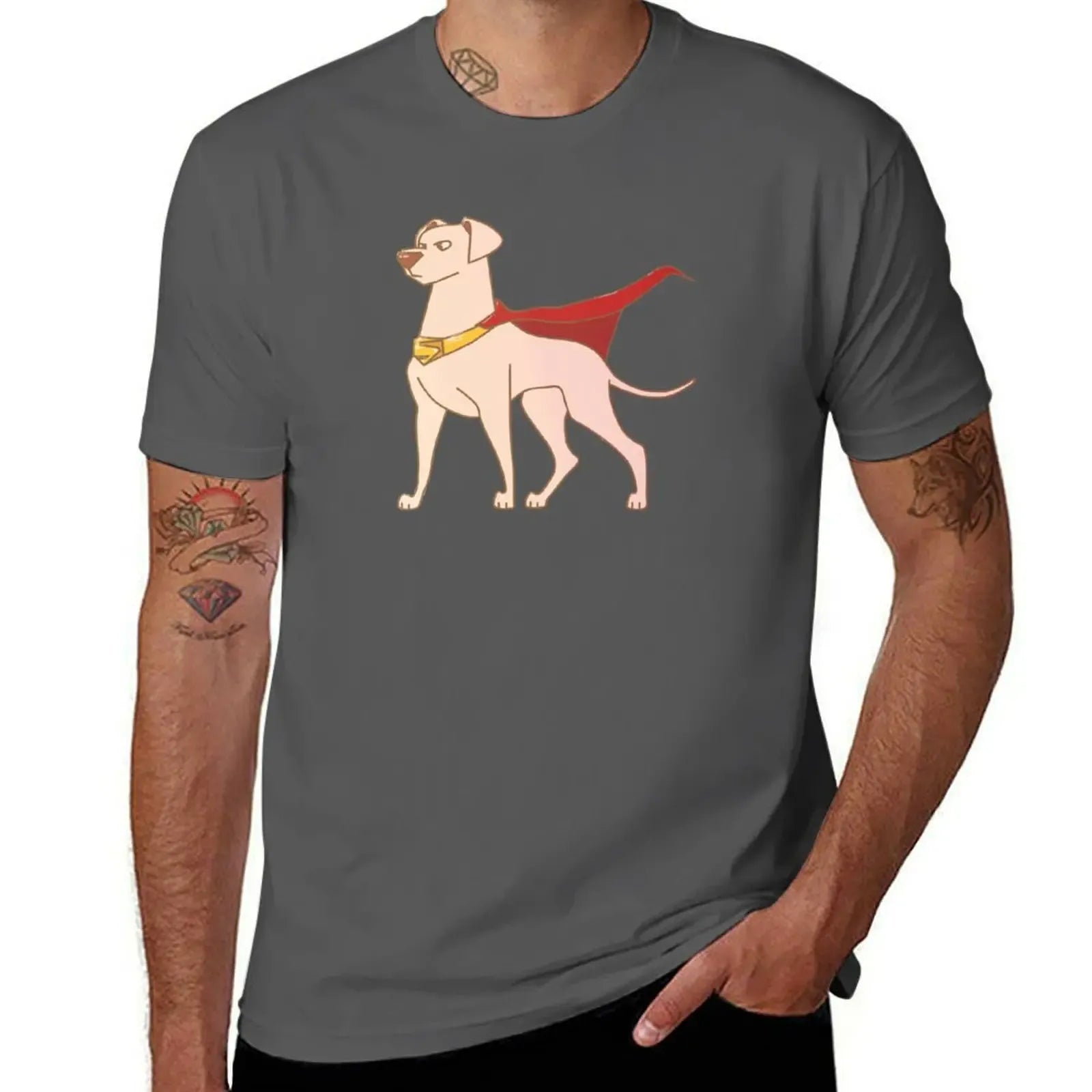 Gris Foncée / S T-Shirt Krypto Protecteur de Krypton – Super-Chien DC Comics