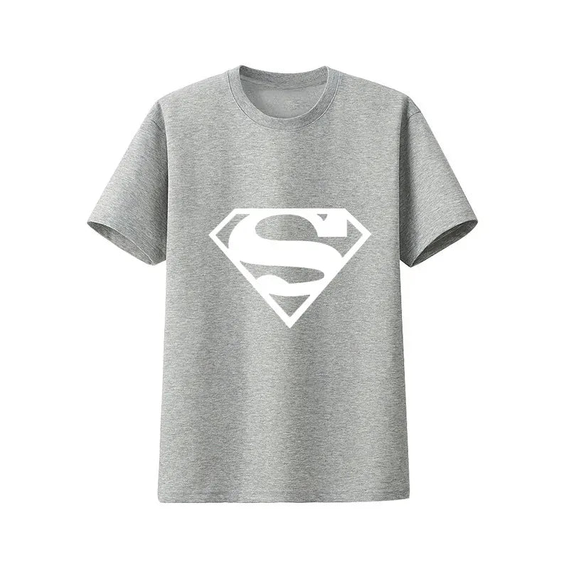 Gris Logo blanc / XXL T-Shirt Superman – Logo Minimaliste Classique