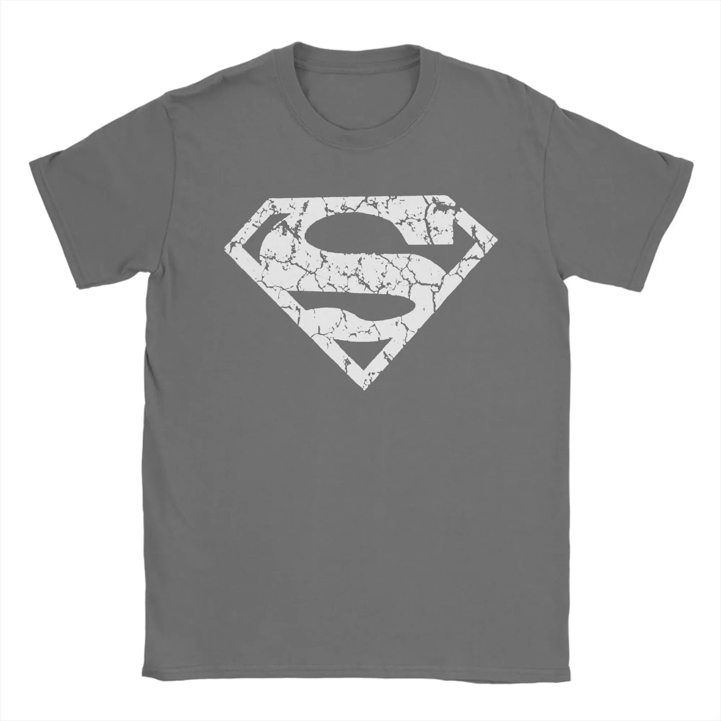 Gris logo noir / 4XL T-Shirt Superman – Logo Craquelé Style Vintage