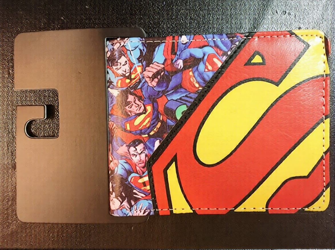Illustration Comics Portefeuille Superman – Logo Iconique & Illustration Comics DC