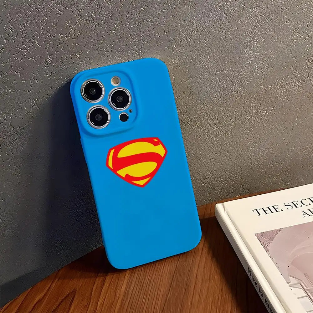 iPhone11ProMax Coque iPhone Superman – Bleue Logo DC Comics