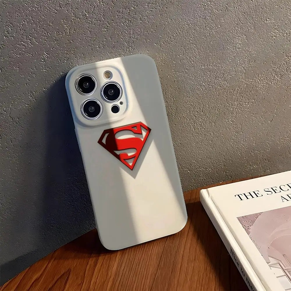 iPhone12ProMax Coque iPhone Superman – Blanche Logo Rouge DC Comics