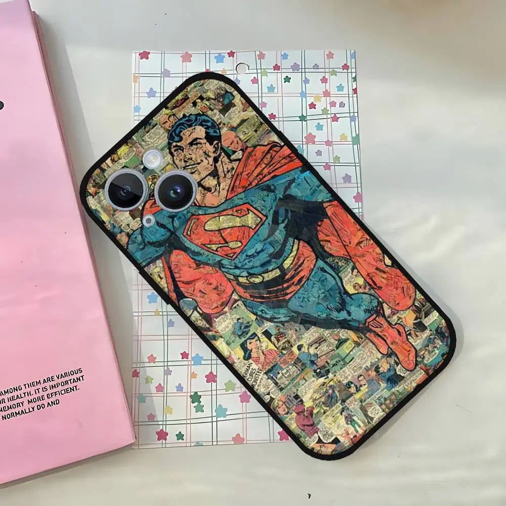 iphone17ProMax / Style Comic Rétro Coque iPhone Superman – Illustration Style Comic Rétro