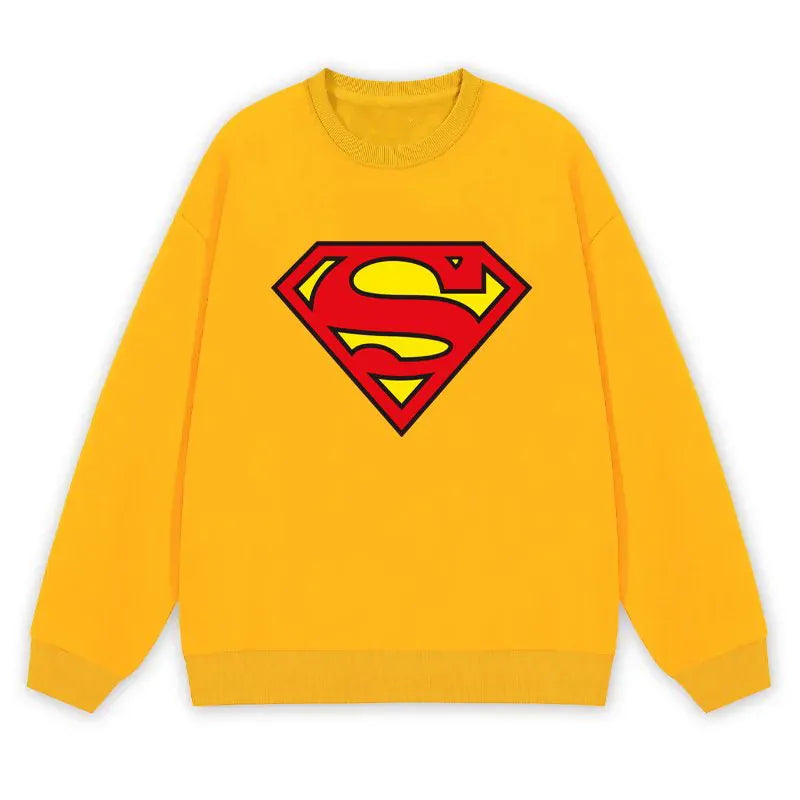Jaune / 100 Sweat Superman Classique – Pull Logo Emblèmatique