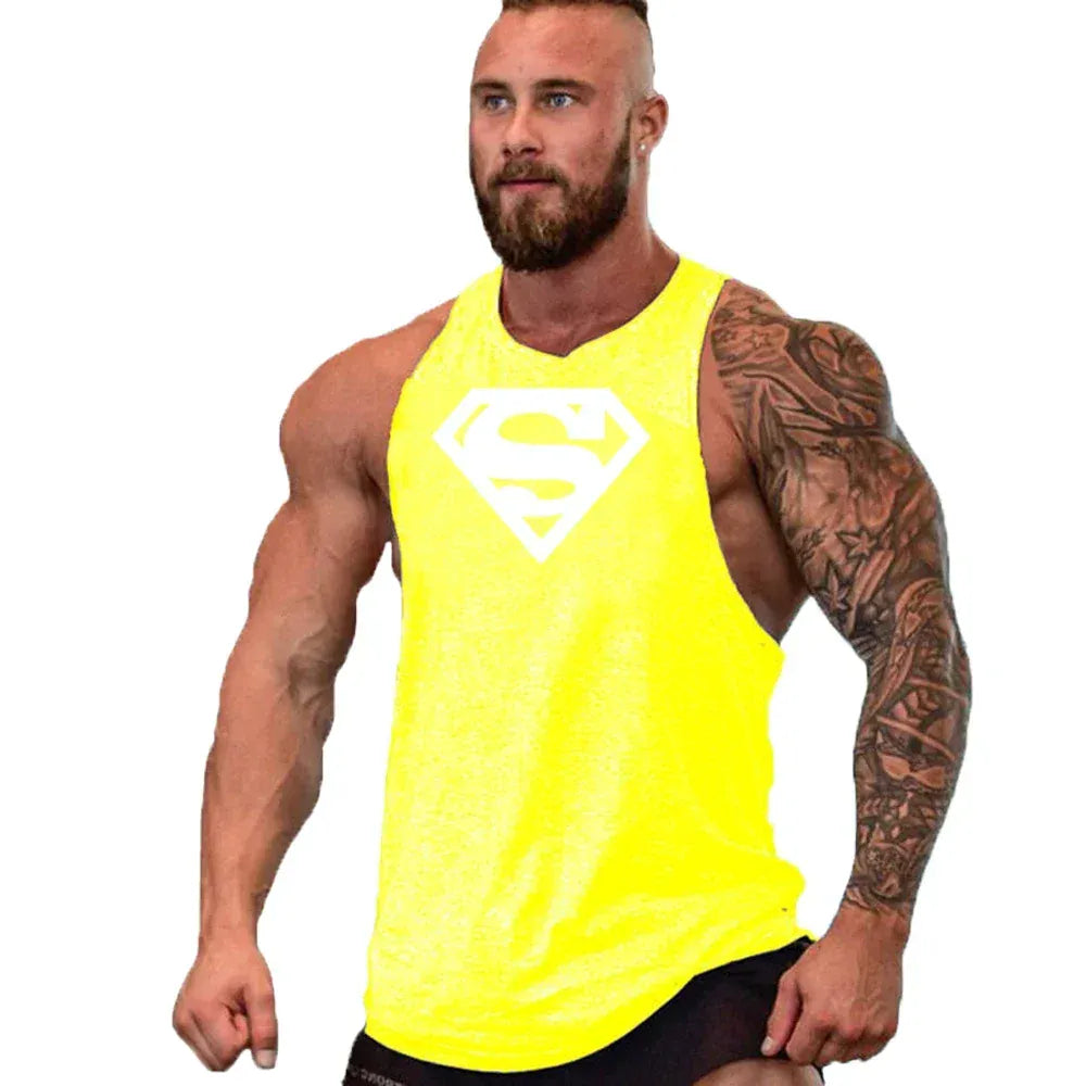 Jaune/Blanc / L Débardeur Superman – Héros Training