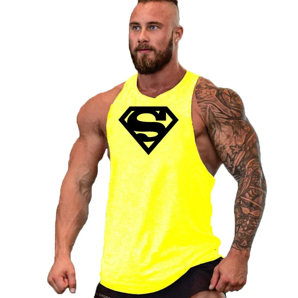 Jaune/Noir / L Débardeur Superman – Héros Training