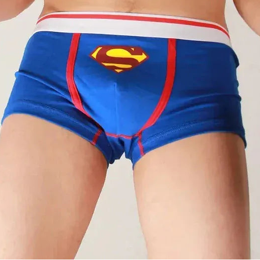 L / Bleu/blanc Caleçon Superman DC Comics – Sous-vêtement Homme