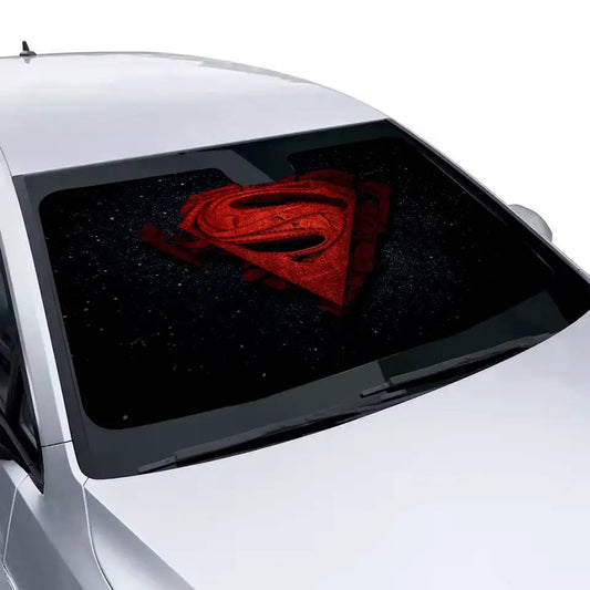 Logo Rouge Pare-soleil voiture Superman – Protection Pare-Brise Anti-UV Logo Iconique
