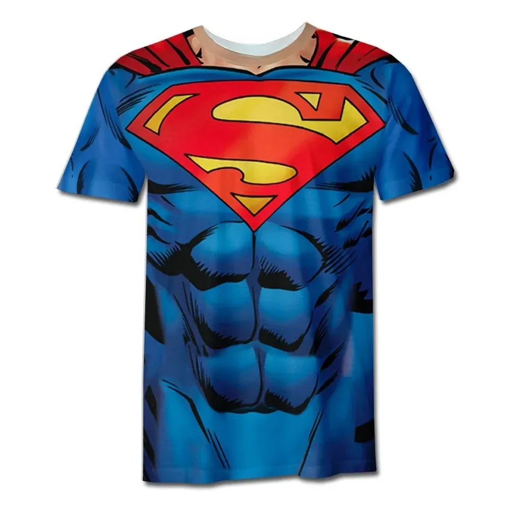 M / effet costume T-shirt Superman – Sport Superman Respirant Effet Costume