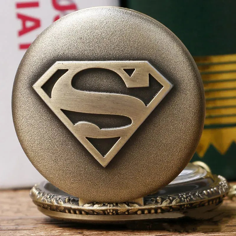 Montre de Poche Superman – Pendentif Chaîne Rétro