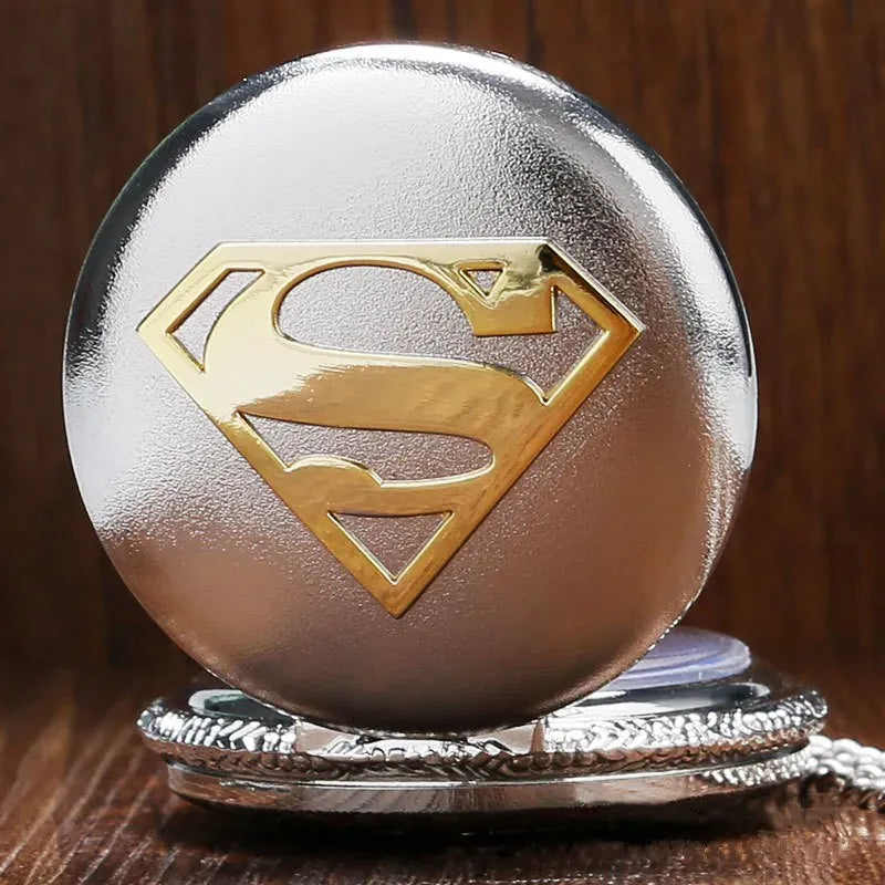Montre de Poche Superman – Pendentif Chaîne Rétro
