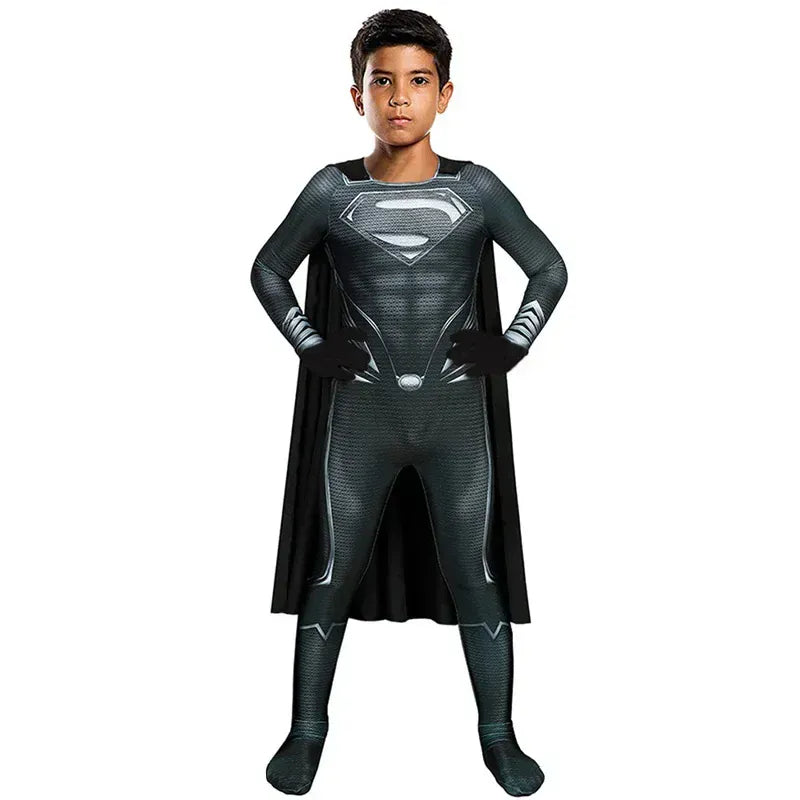 Noir / 150 Costume Superman Enfant – Tenue de Super-Héros pour Garçon