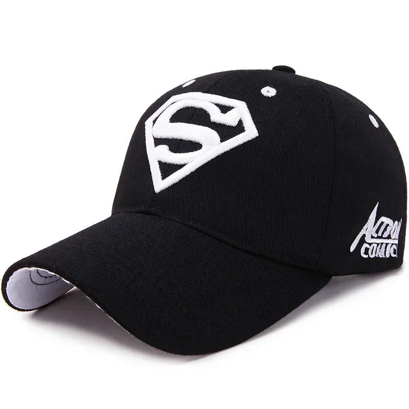 Noir Blanc / Unique Casquette Superman – Logo Brodé Style Streetwear