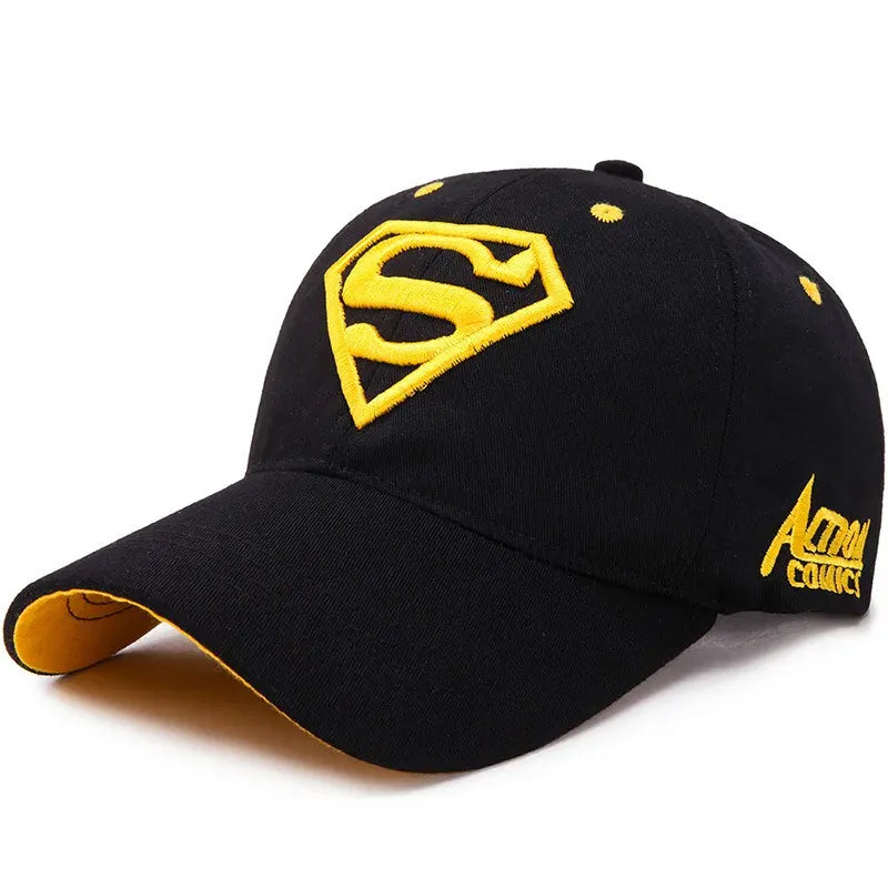 Noir Jaune / Unique Casquette Superman – Logo Brodé Style Streetwear