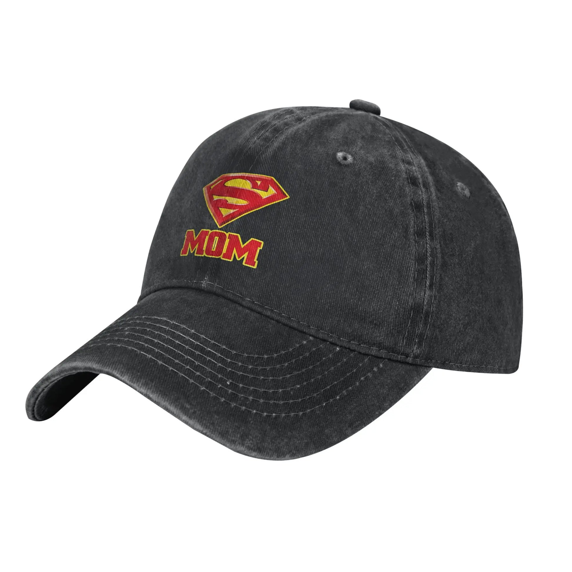 Noir Motif ''MOM'' / Unique Casquette Superman – Motif “MOM”