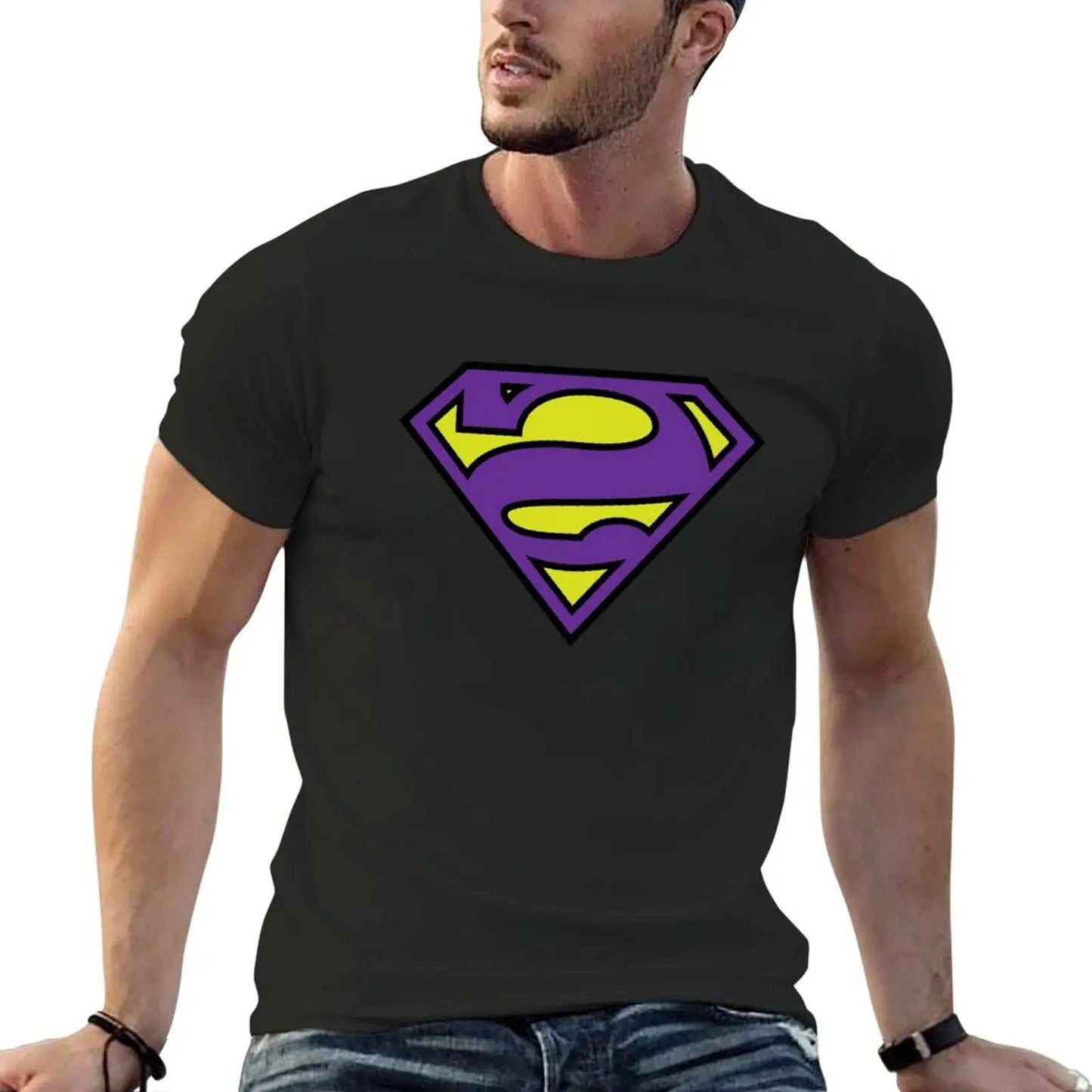 Noir / S T-shirt Superman – Logo Bizarro Style DC Comics
