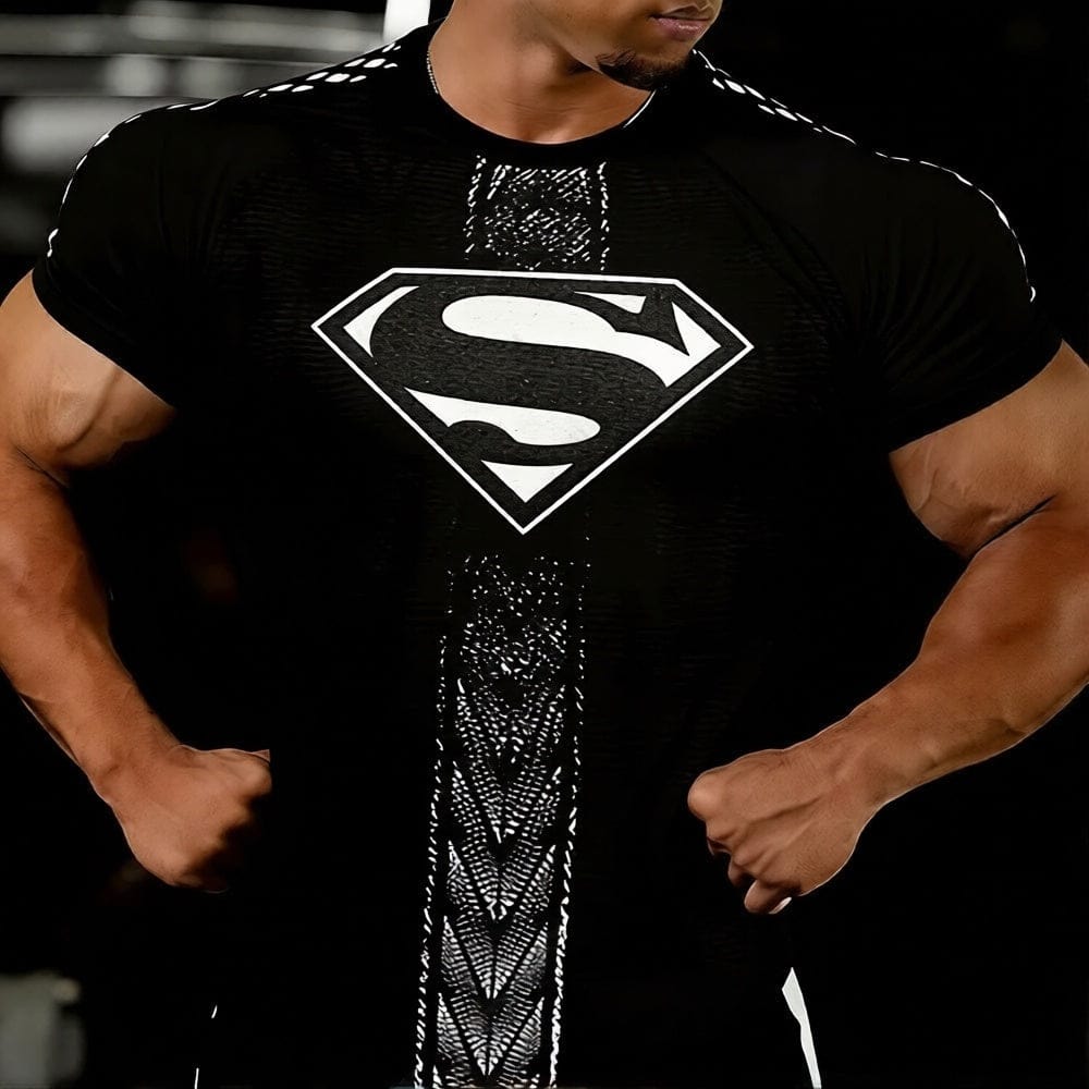 Noir / XXS T-shirt Compression Superman – Logo Iconique Premium
