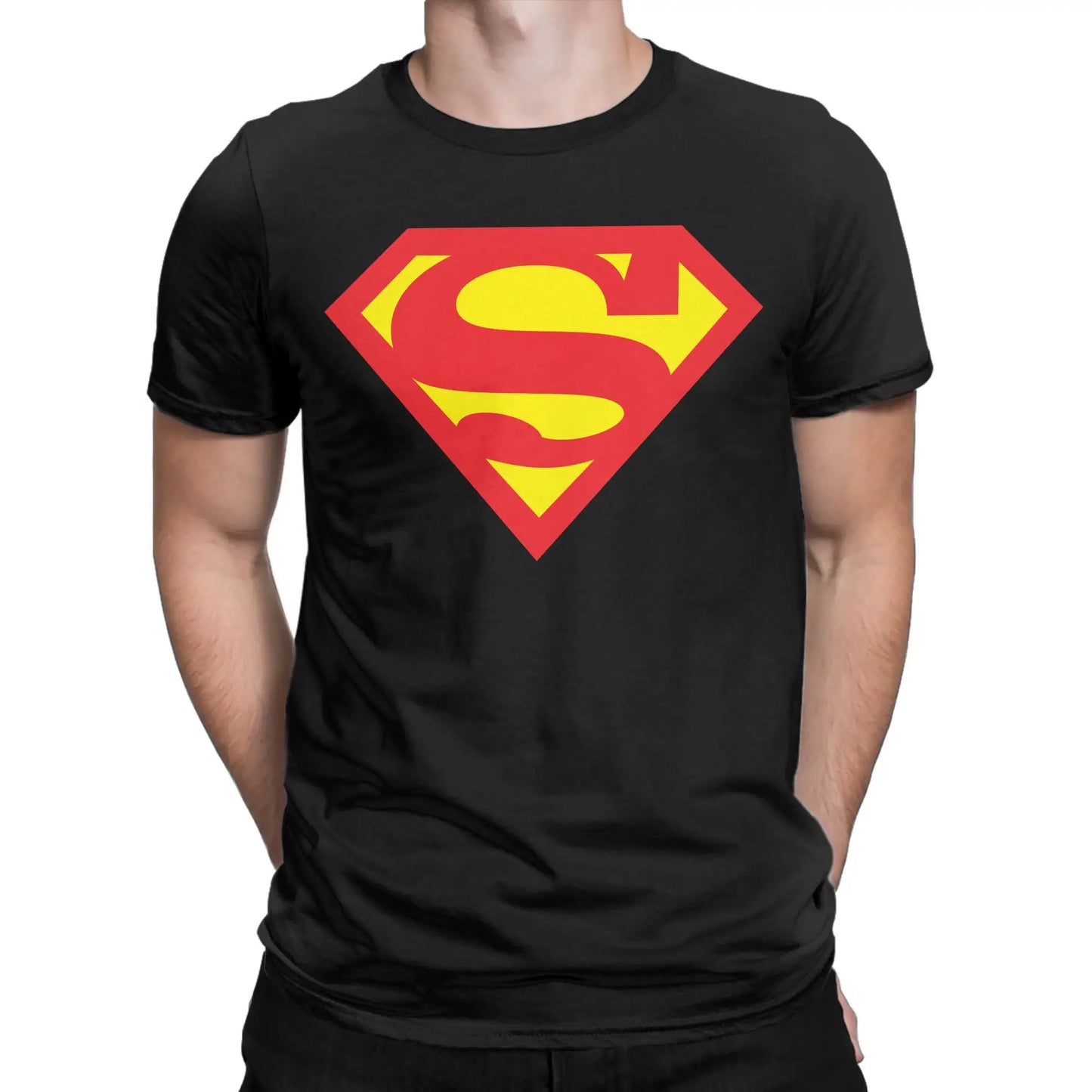 Noir / XXXL T-Shirt Superman – Logo Rouge Classique