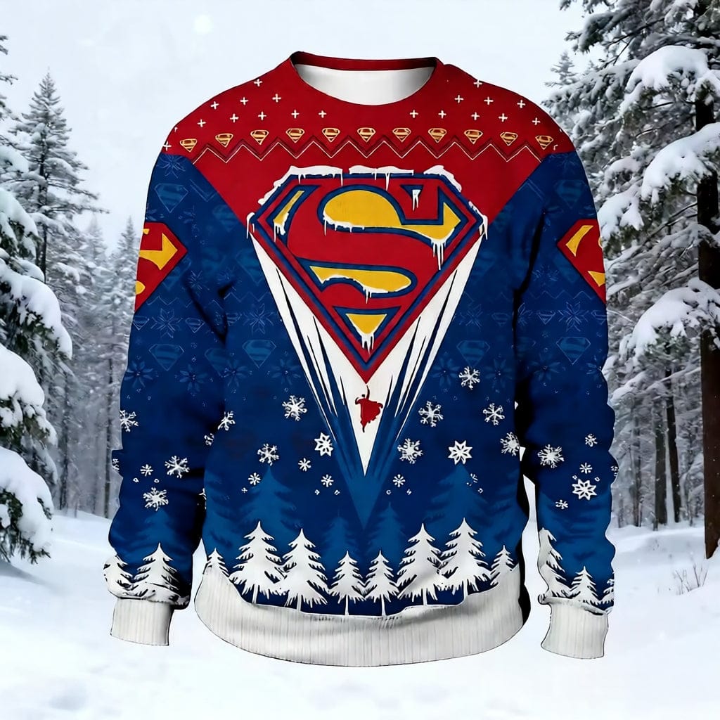 Pull Superman – Design Hiver Festif