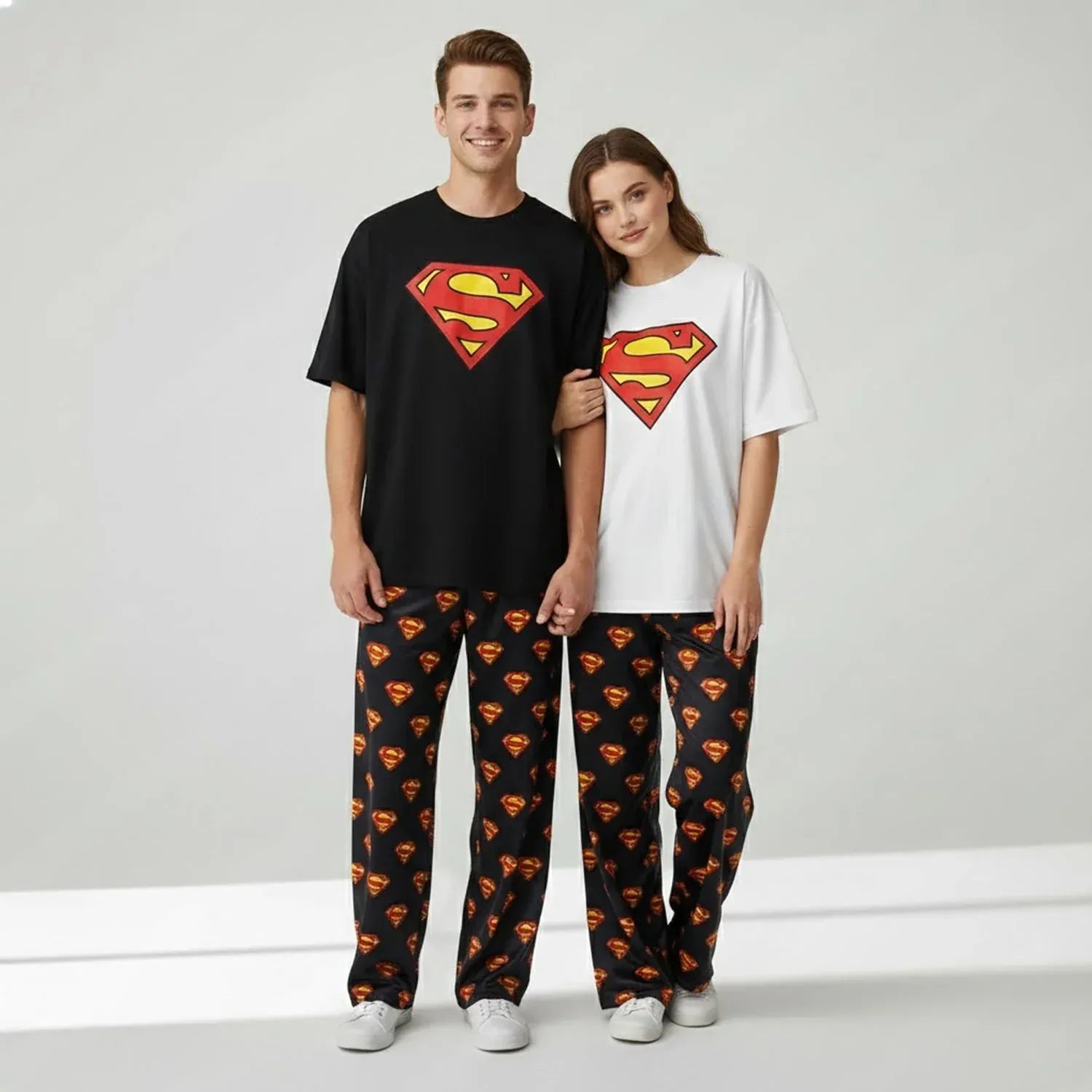 Pyjama Superman Couple – Ensemble Nuit Superman & Supergirl