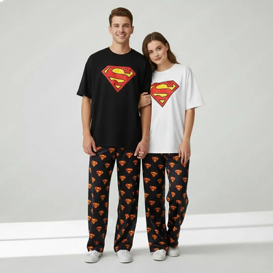 Pyjama Superman Couple – Ensemble Nuit Superman & Supergirl