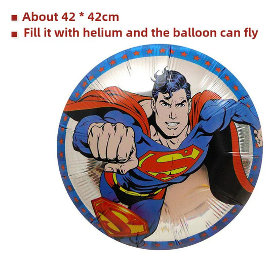 Rond Superman / 1Pcs Ballon Rond Superman – Décoration Anniversaire Enfant Aluminium