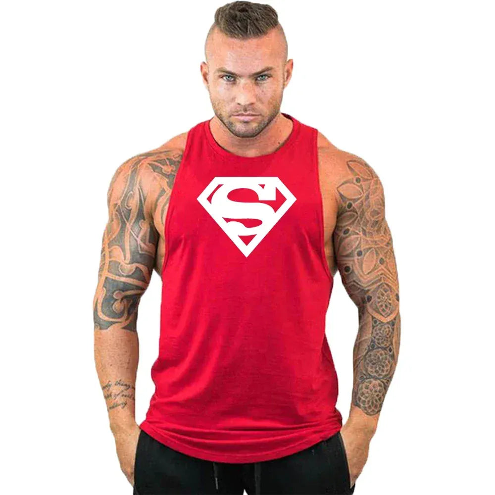 Rouge/Blanc / L Débardeur Superman – Héros Training