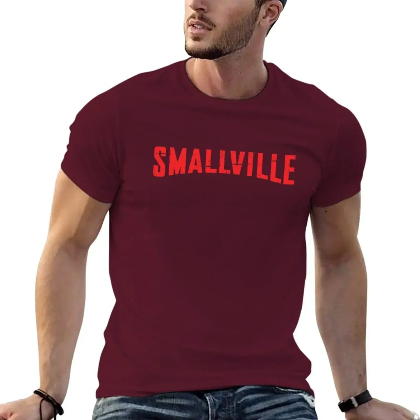 rouge bordeaux / S T-Shirt Smallville – Série Superman