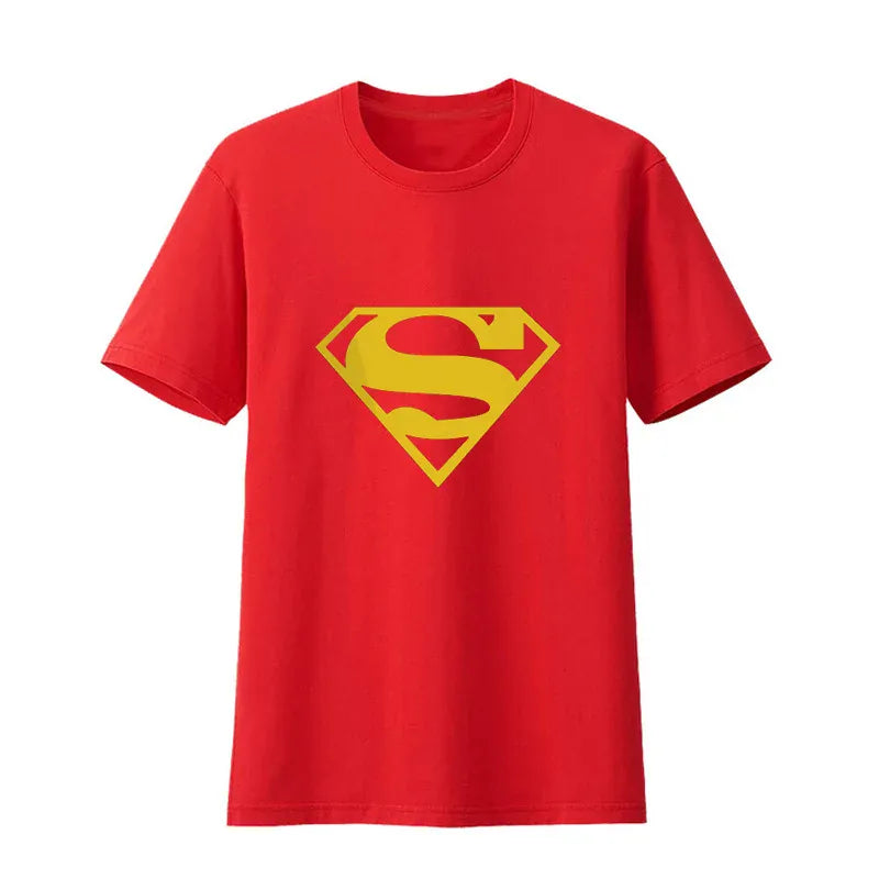 Rouge Logo jaune / S T-Shirt Superman – Logo Minimaliste Classique