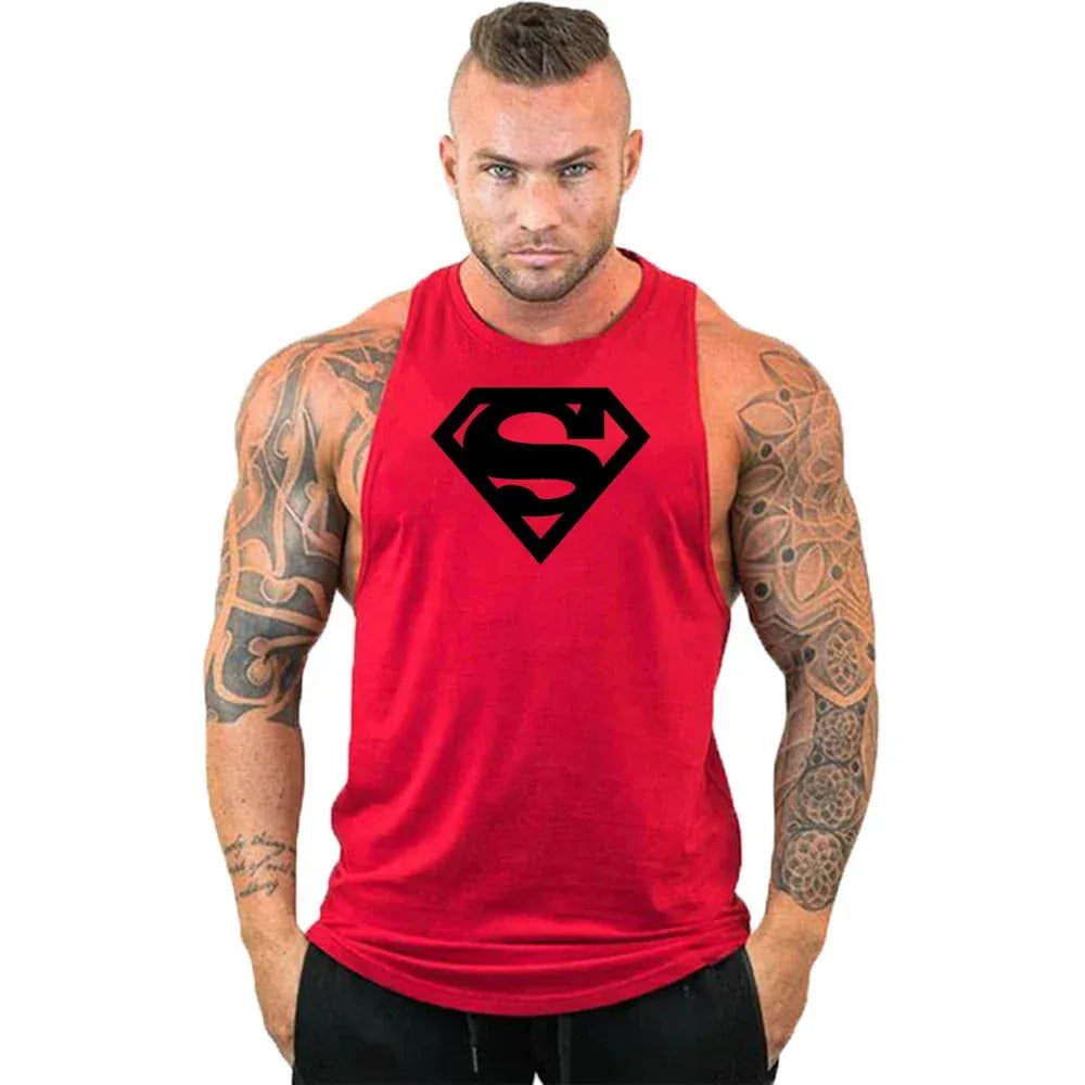 Rouge/Noir / L Débardeur Superman – Héros Training