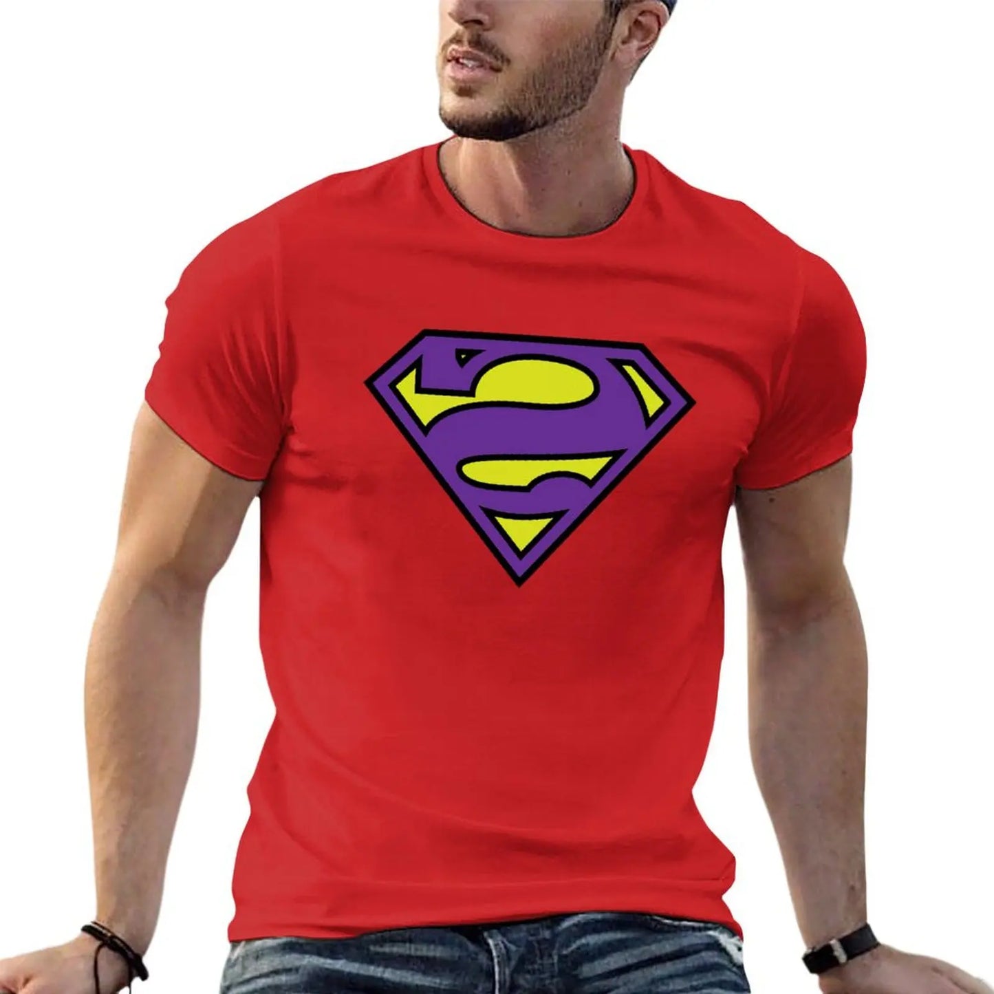 Rouge / S T-shirt Superman – Logo Bizarro Style DC Comics