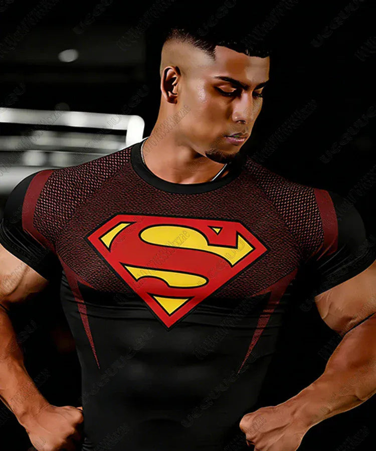 Rouge / XXS T-Shirt Compression Superman – Force Kryptonienne