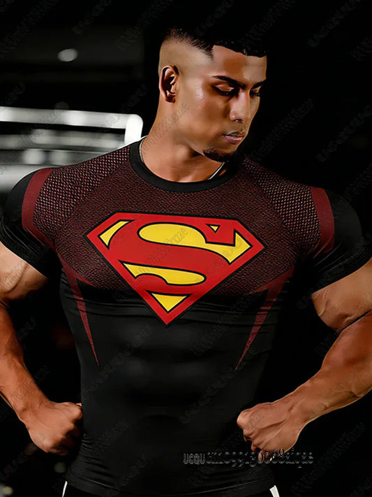 Rouge / XXS T-Shirt Compression Superman – Force Kryptonienne
