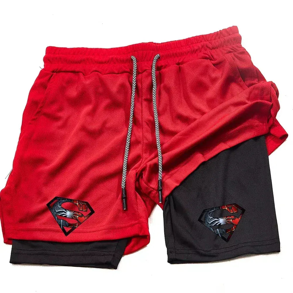 Rouge / XXXL Short Superman – Confort Sport & Style Iconique