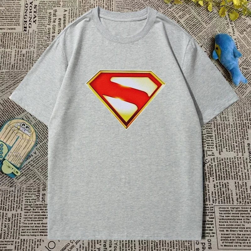 S / Gris T-shirt Superman Homme – Streetwear 2025