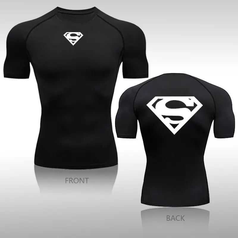 S / TXO72740 T-shirt Superman Compression - Unique Logo Simple Kent