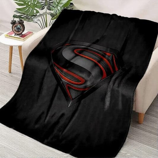 Shadow / 75x90CM Plaid Superman – Logo Shadow Noir & Rouge