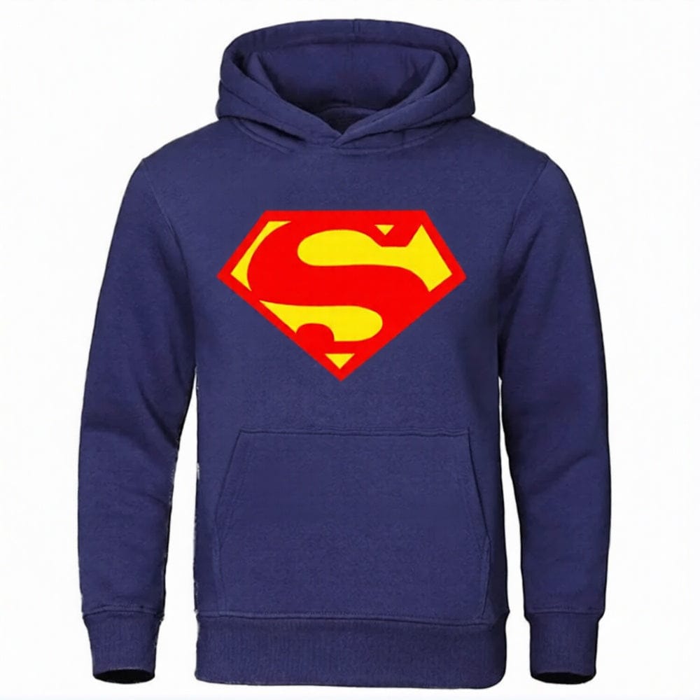 Sweat à Capuche Superman – Hoodie Logo Iconique
