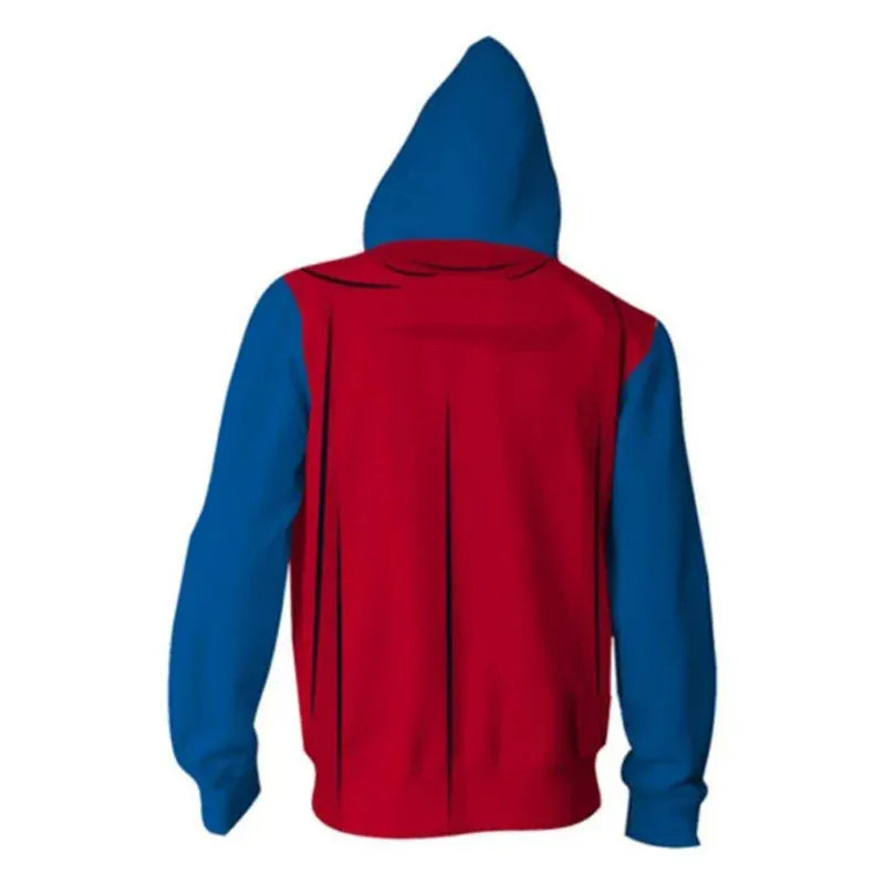 Sweat Zippé à Capuche Superman – Style Clark Kent