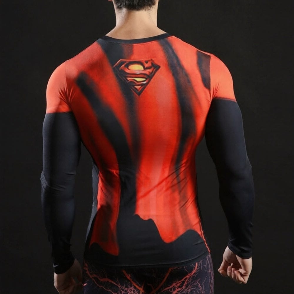 T-Shirt Compression Superman Manches Longues – Élite Krypton