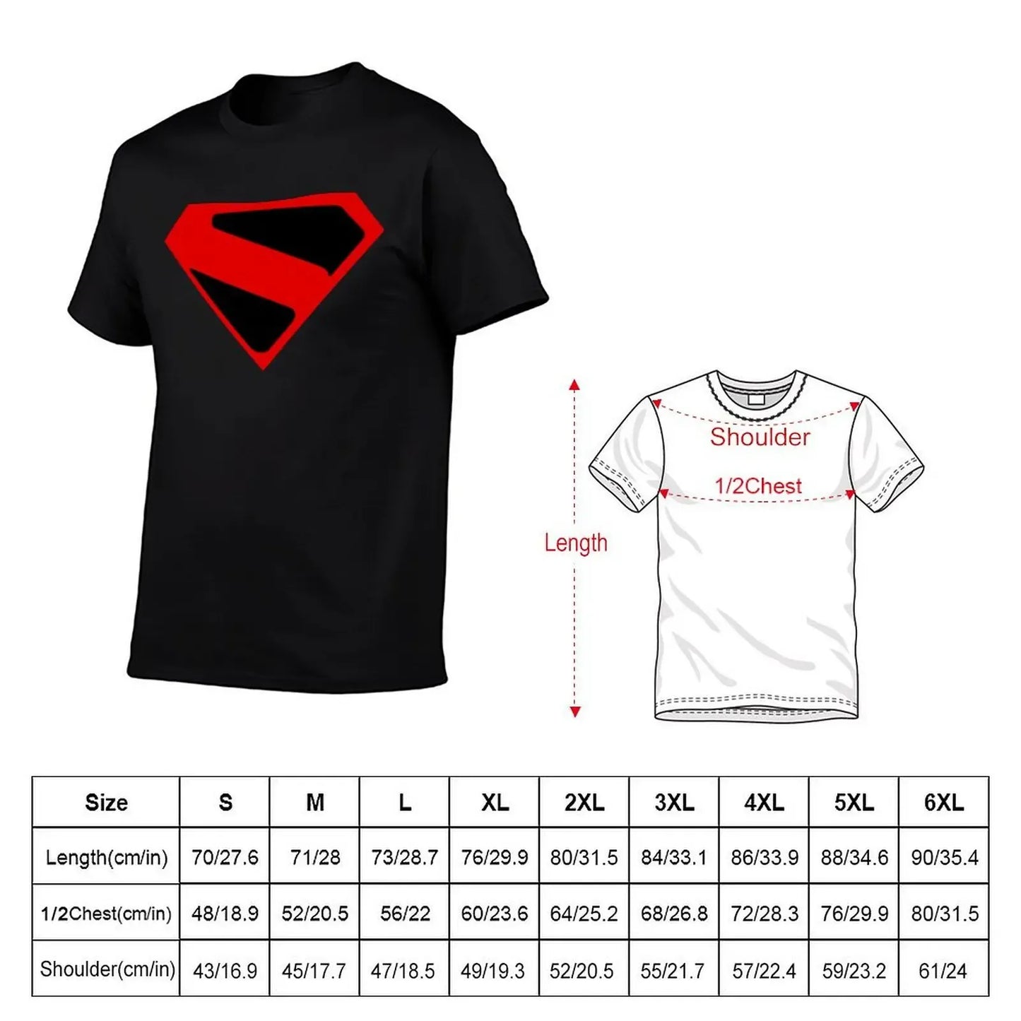 T-Shirt Superman 2025 – Logo Rouge Moderne