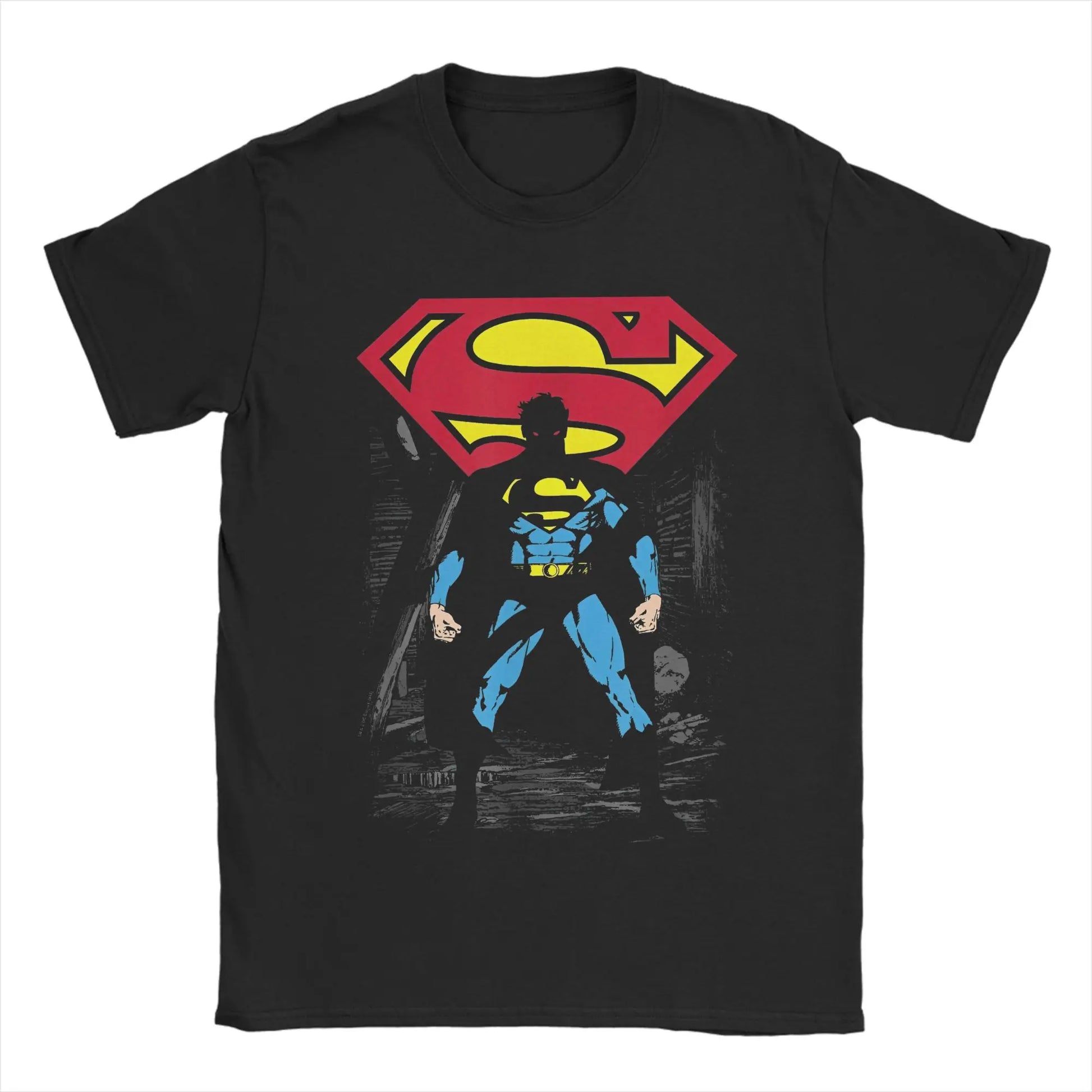 T-Shirt Superman - Flying Vintage Noir