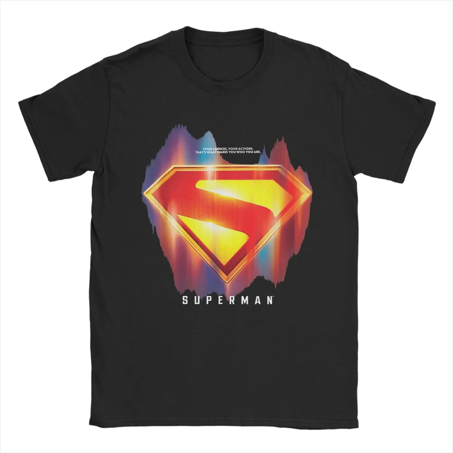 T-Shirt Superman - Flying Vintage Noir