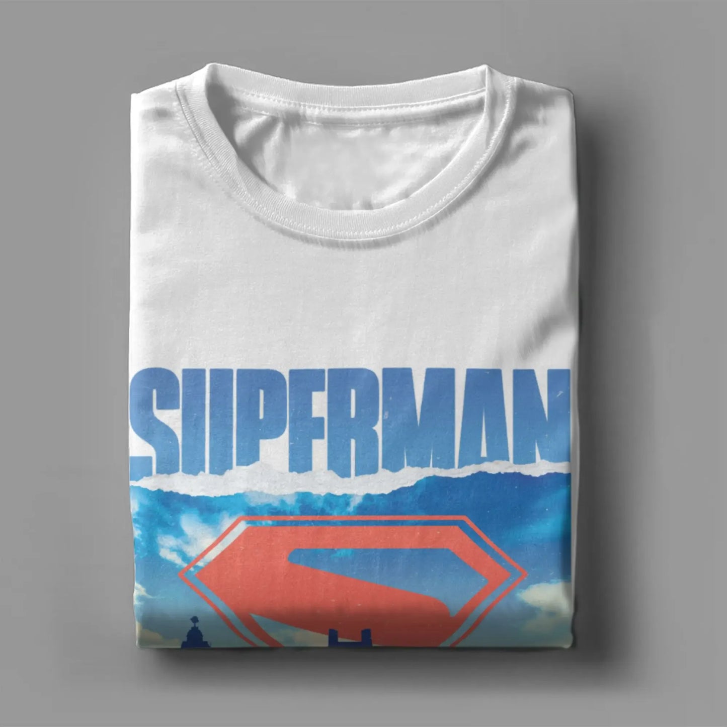 T-Shirt Superman - Flying Vintage Noir