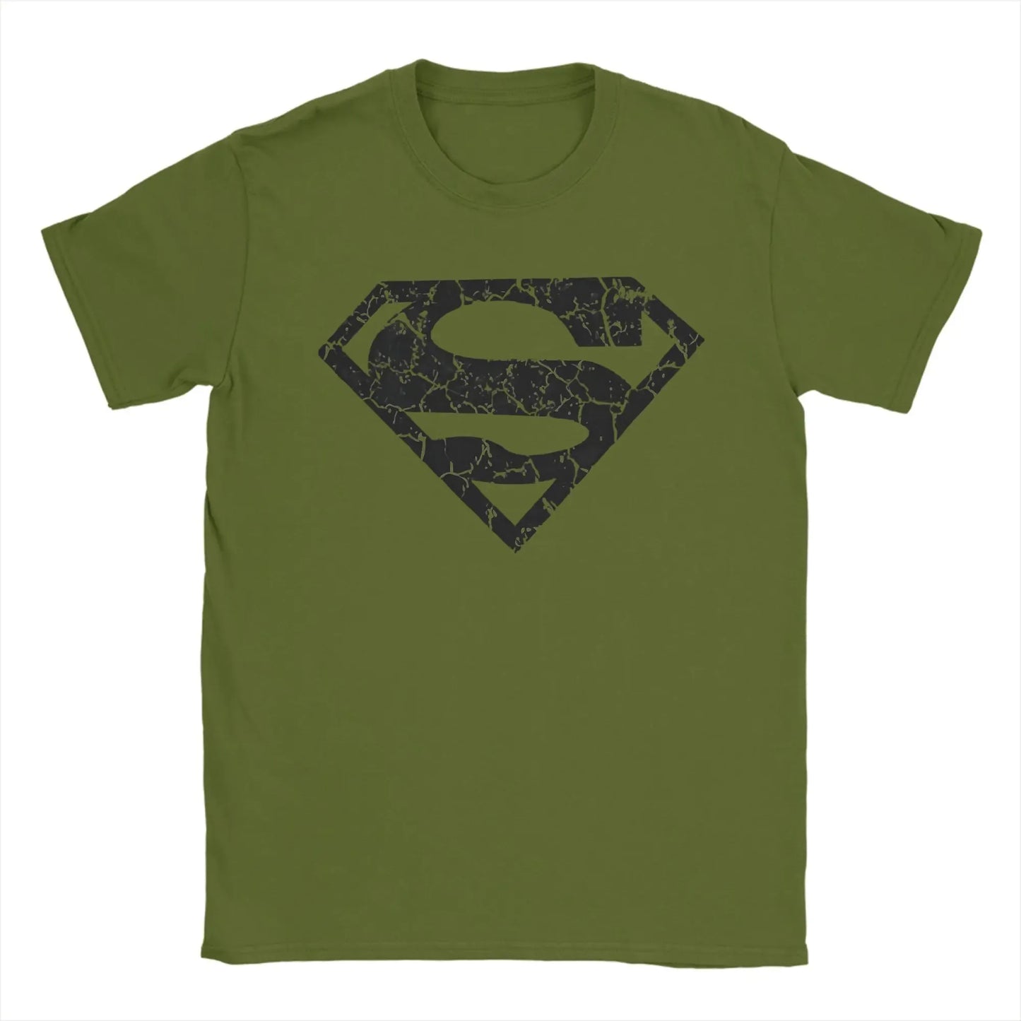 T-Shirt Superman – Logo Craquelé Style Vintage