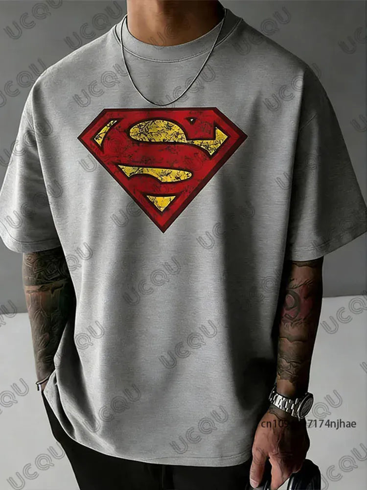 T-shirt Superman – Vintage Oversize Logo Rétro