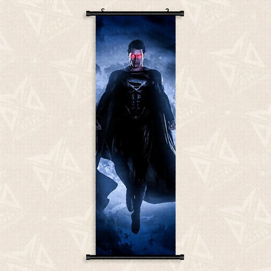 Toile Superman – Costume Noir & Regard Rouge